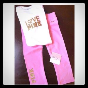 2 piece long sleeve flare bottom leggings